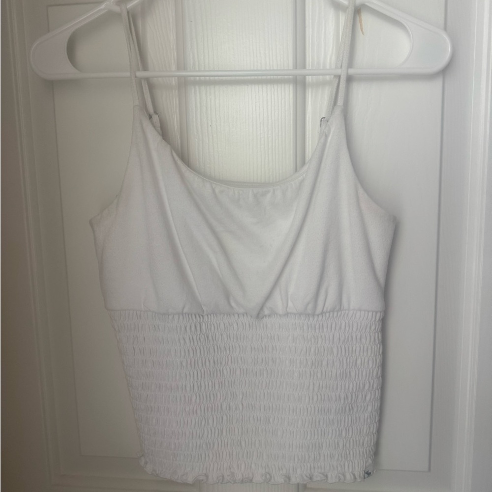 Abercrombie Kids White Smocked Camisole Top